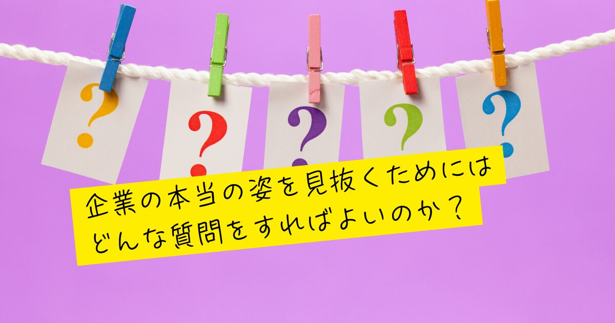 【就活生必見】採用経験15年の担当者が企業を見極める質問総まとめ